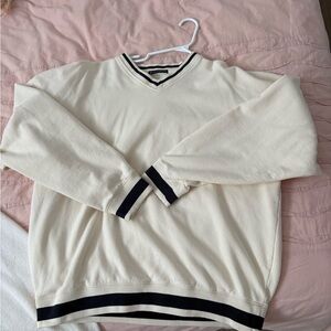 Brandy Melville Beige V-Neck Sweater